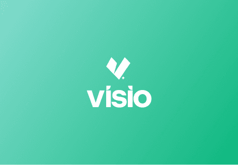 Visio logo on a teal-to-green gradient